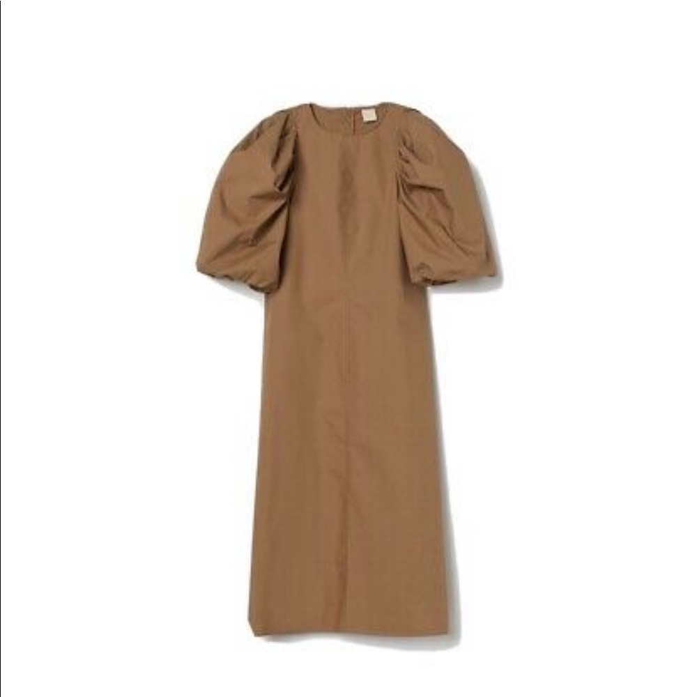 H&M Beige Balloon-Sleeved Dress NWT